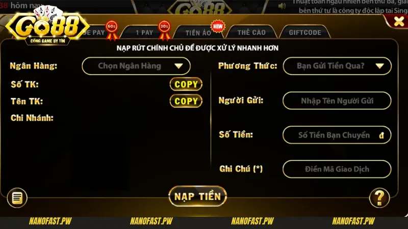 Cách Nạp Tiền Go88 Qua MB Bank Đơn Giản Nhất Cho Cược Thủ 6 Cách nạp tiền Go88 qua MB Bank mang lại nhiều tiện lợi
